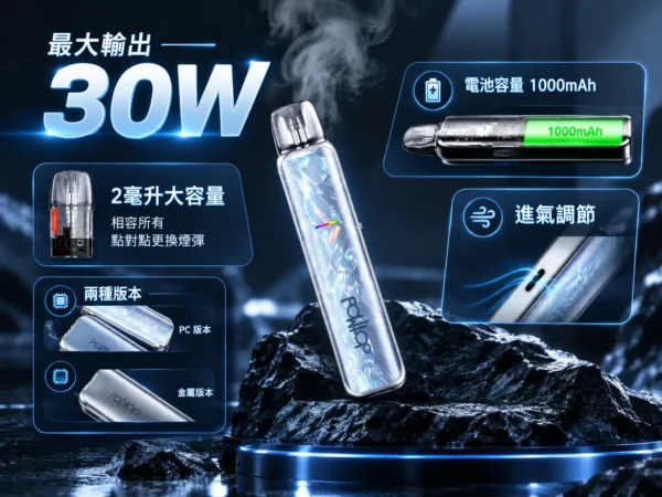 DotPod Lite 注油主機 1000mAh 大電池 30W 輸出 2ml 容量 側邊填油 Type-C 快充 台灣現貨