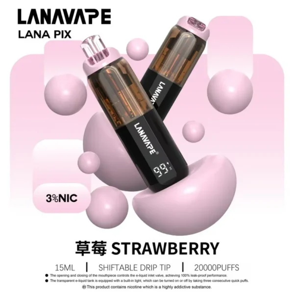 LANA PIX 閃光彈20000口拋棄式電子煙 獨家可摺疊機身 3%尼古丁鹽爆汁口感高規格定位 台灣現貨