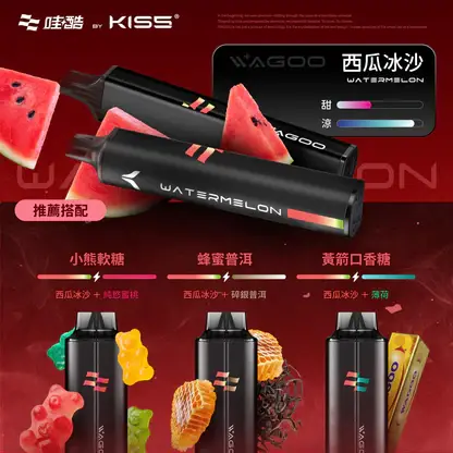 WAGOO哇酷 KIS5 6500口拋棄式電子煙 升級不漏油結構 雙芯混搭78種風味高規格定位 台灣現貨