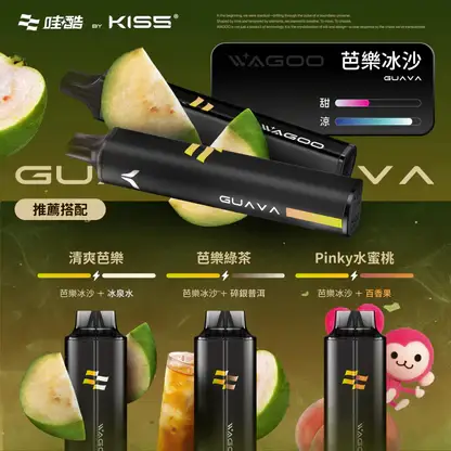 WAGOO哇酷 KIS5 6500口拋棄式電子煙 升級不漏油結構 雙芯混搭78種風味高規格定位 台灣現貨