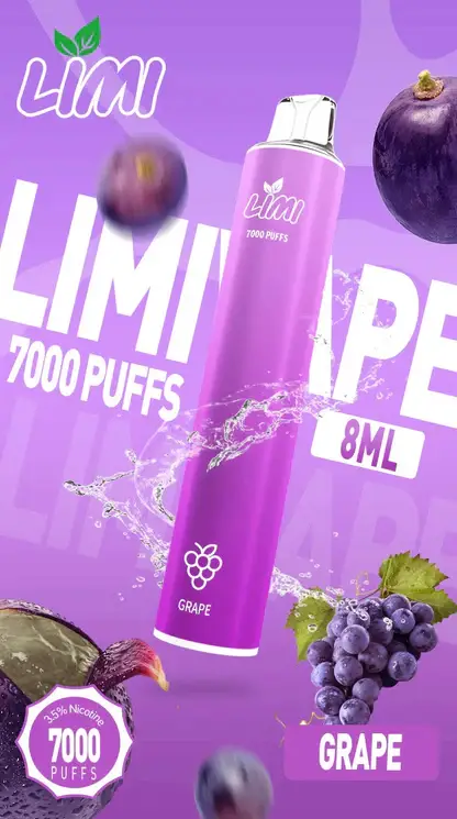 LIMI 冰感水果系列 7000口 炫彩吸氣發光視覺設計 結合可充電大電量與高解析清涼口感