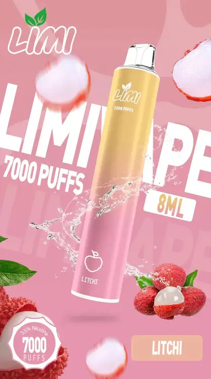 LIMI 冰感水果系列 7000口 炫彩吸氣發光視覺設計 結合可充電大電量與高解析清涼口感