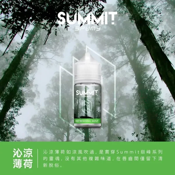 SPUMY Summit巔峰極致薄荷煙油 30ml尼古丁鹽 美式頂級調香 純淨冰感 台灣現貨免等