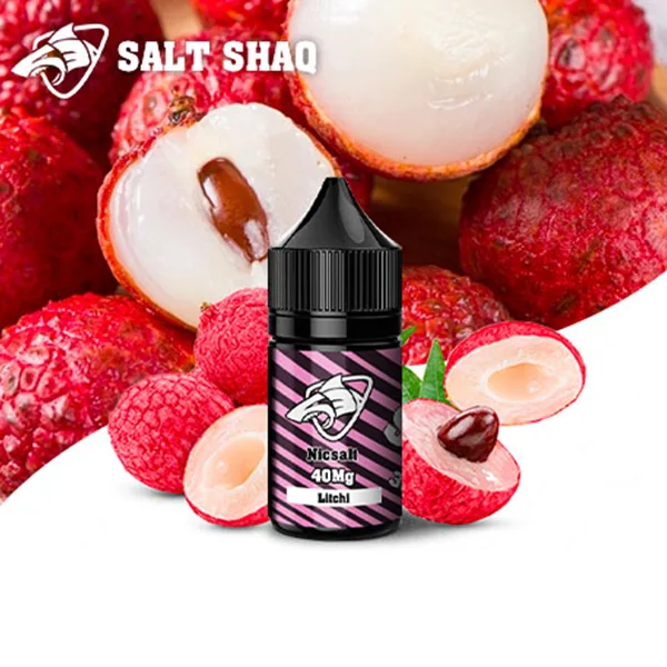 鯊克-煙油-荔枝 SALTSHAQ鯊克煙油 隨身小煙解癮神器 30ml極致爆爽涼感 40mg尼古丁鹽 台灣現貨秒發
